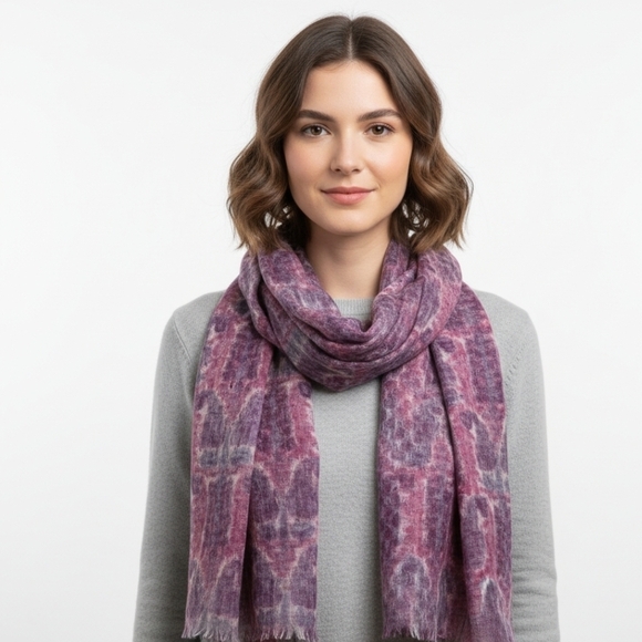 Tiara Accessories - Tiara | Pink and Purple Scarf Soft & Cozy OS